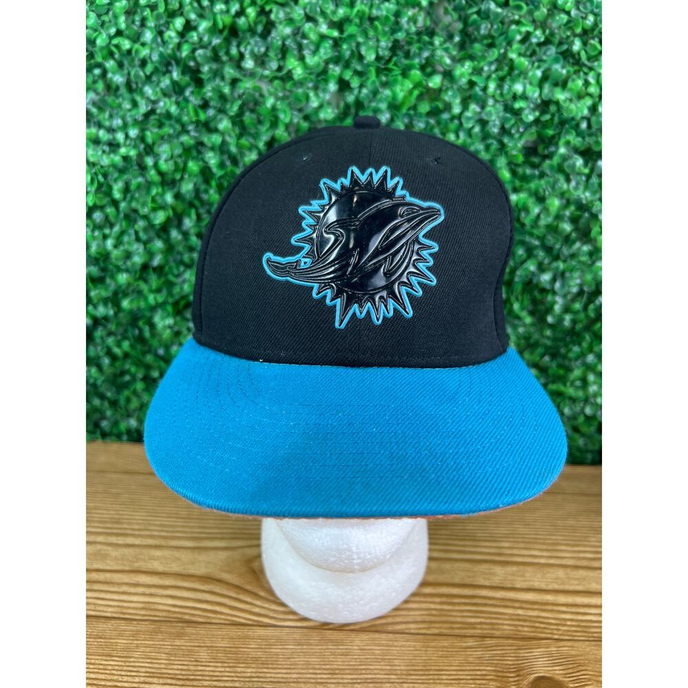 Miami Dolphins Black Aqua New Era Pop Snapback Black Orange Under Brim Logo Hat